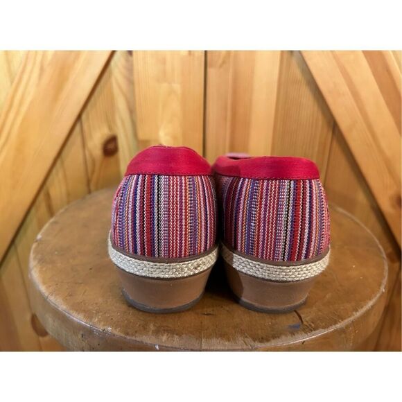 Grasshoppers Misty Wedge Red Canvas Loafer Shoes EF52840 - Women's Size US 11N - Picture 4 of 8